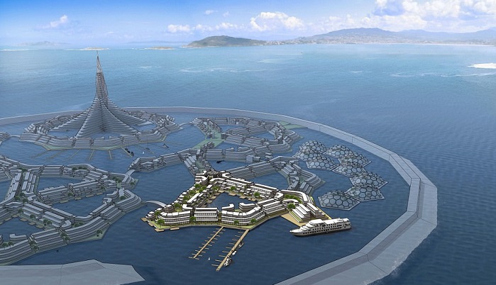 К 2020 году планируют возвести первый в мире плавучий город